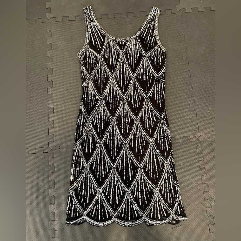 Pisaro Nights Beaded Sheath Dress